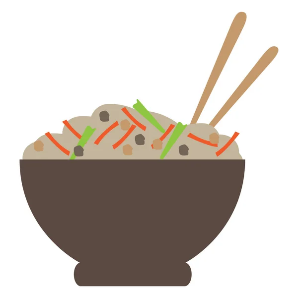 Isolated ramen bowl — Stock Vector