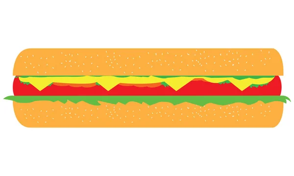 Pictograma sandwich izolată — Vector de stoc