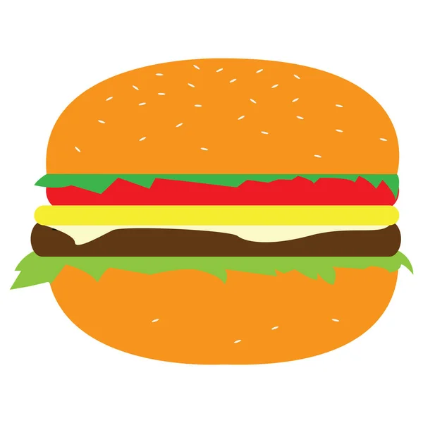 Ícone de hambúrguer isolado — Vetor de Stock