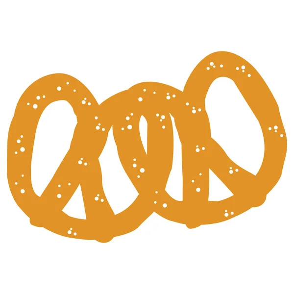 Icono de pretzel aislado — Archivo Imágenes Vectoriales