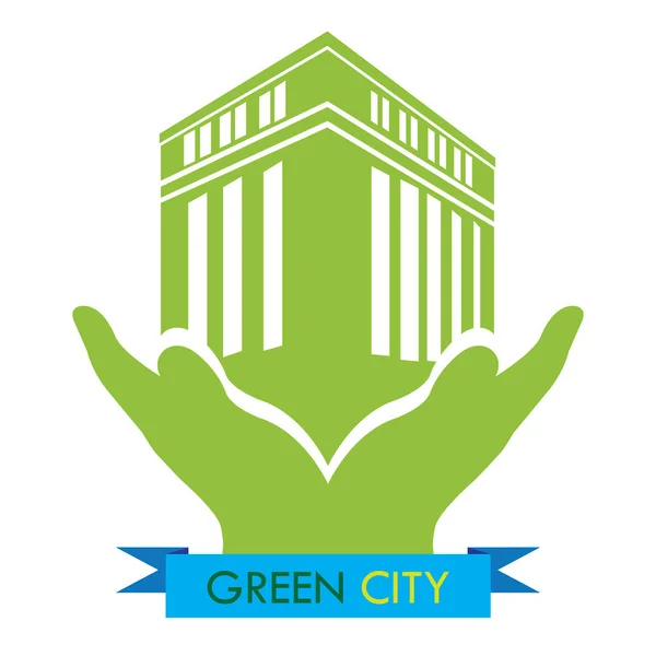 Ilustração da cidade verde — Vetor de Stock