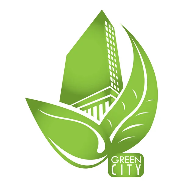Зелений міський ілюстрація — стоковий вектор