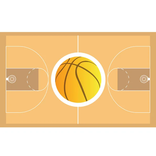 Изолированное баскетбольное поле — стоковый вектор