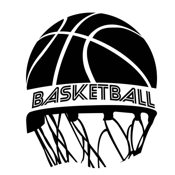 Emblema de baloncesto aislado — Vector de stock