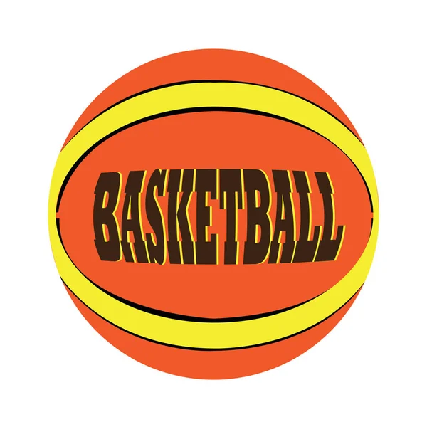 Balón de baloncesto aislado — Vector de stock