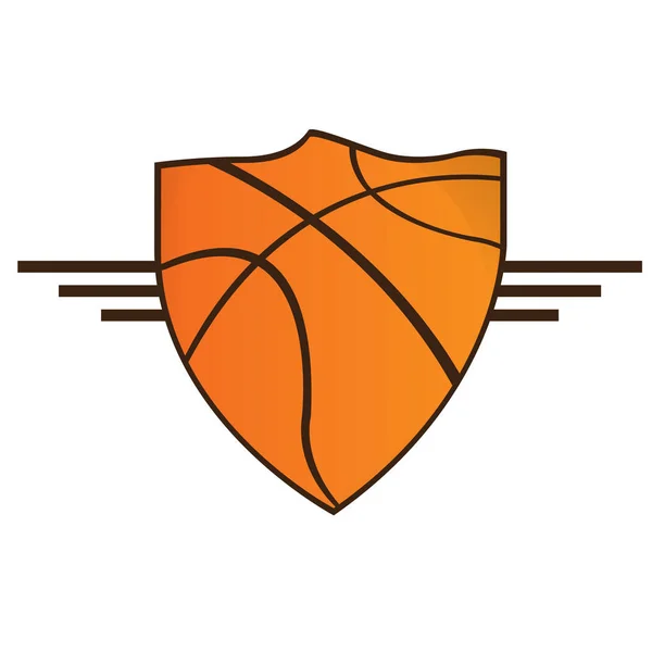 Izolované basketbal znak — Stockový vektor