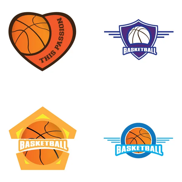 stock vector Set of basketball illustrations