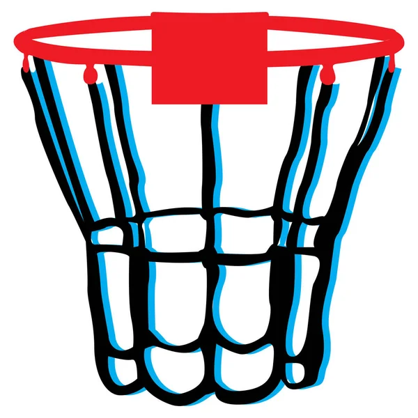 Isoliertes Basketballnetz — Stockvektor