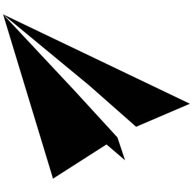 İzole origami uçak