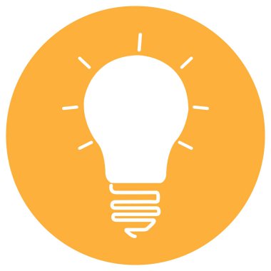 İzole edilmiş ampul simgesi