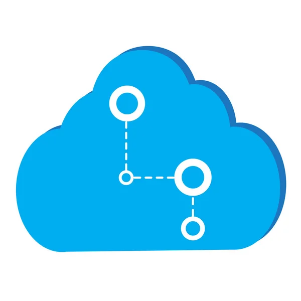 Ilustración de computación en nube — Vector de stock