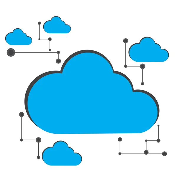 Cloud computing ilustrace — Stockový vektor