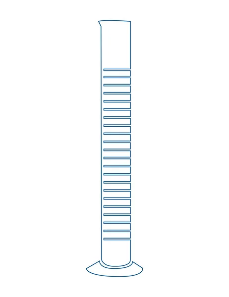 Isolated test tube outline — Stock Vector