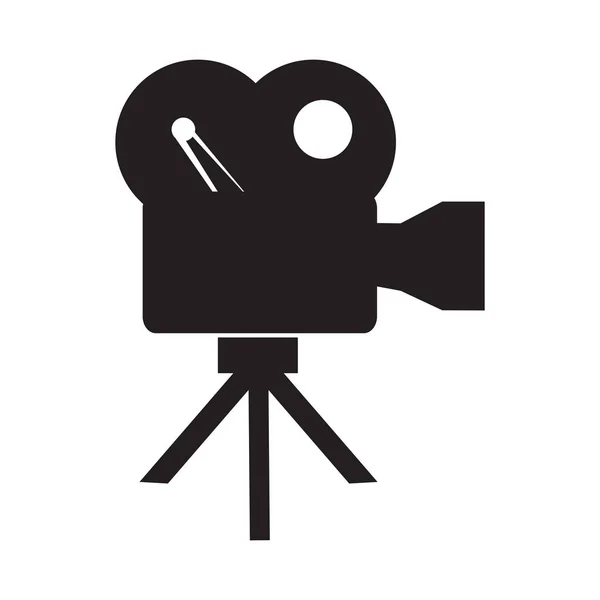 Ícone de câmera de cinema isolado — Vetor de Stock