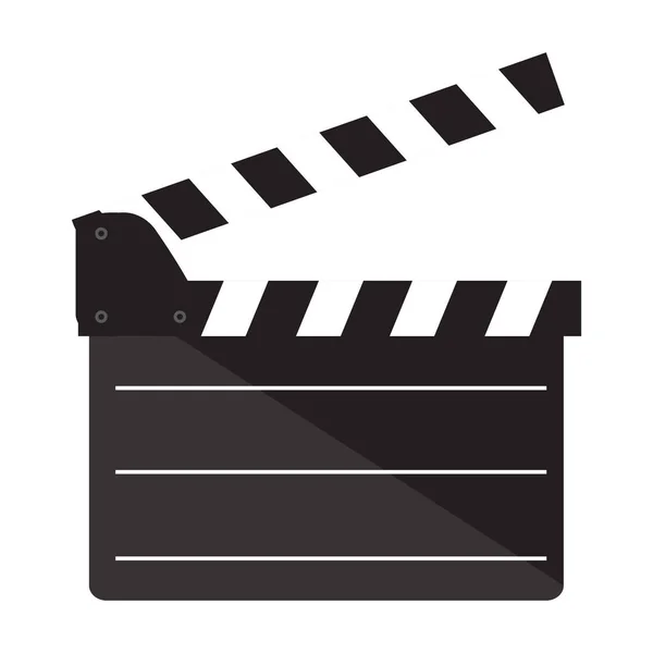 Geïsoleerde Filmklapper pictogram — Stockvector
