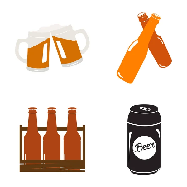 Набор предметов, связанных с пивом — стоковый вектор