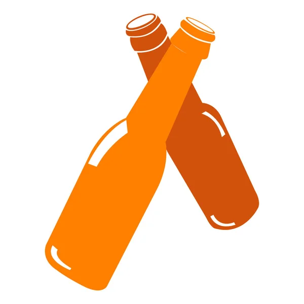 Botellas de cerveza aisladas — Vector de stock