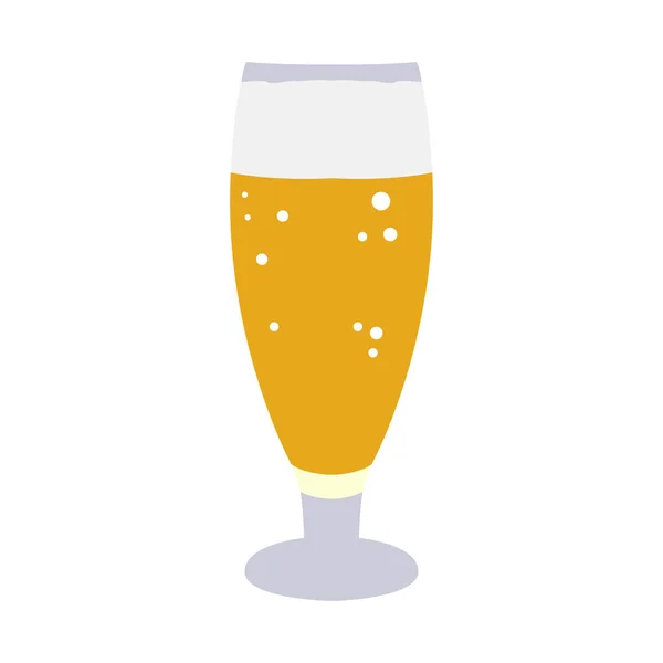 Vidrio de cerveza aislado — Vector de stock