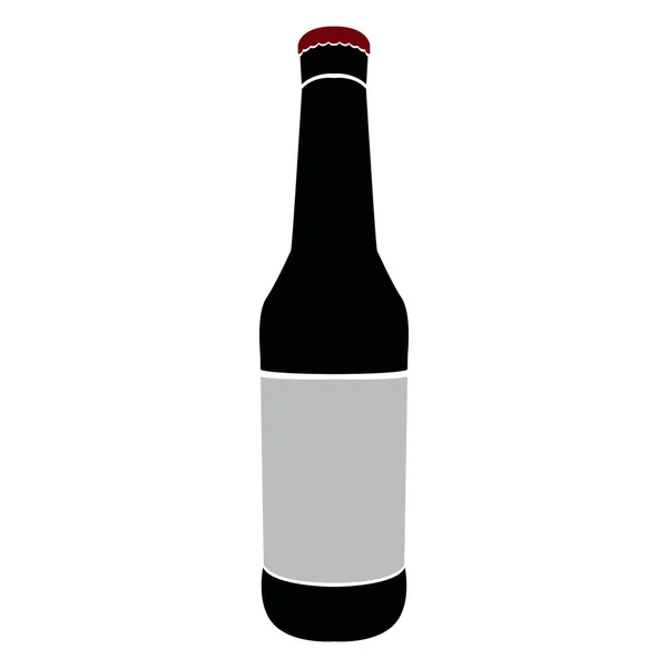 Botella de cerveza aislada — Vector de stock
