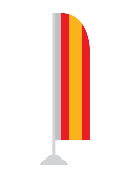 Bandeira espanhola isolada — Vetor de Stock