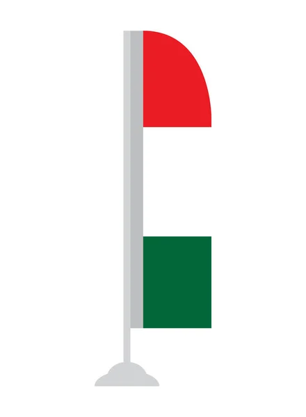 Bandeira italiana isolada — Vetor de Stock