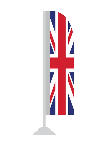 Bandera aislada del Reino Unido — Vector de stock