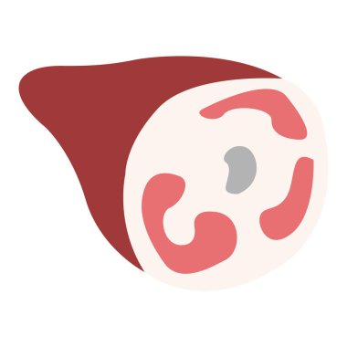 izole jambon illüstrasyon