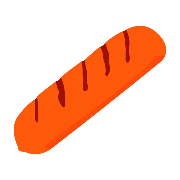 Illustration de saucisse isolée — Image vectorielle