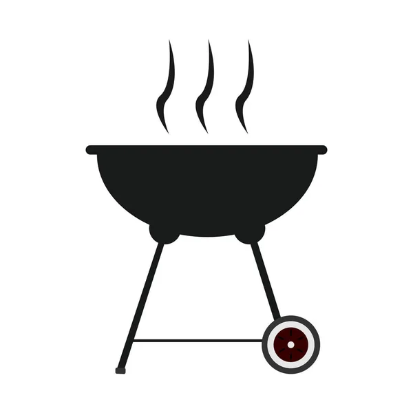 Geïsoleerde grill silhouet — Stockvector