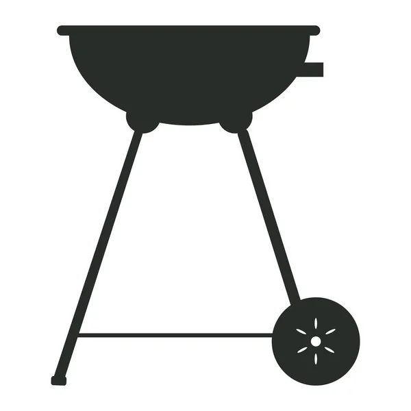 Sziluettjét elszigetelt grill — Stock Vector