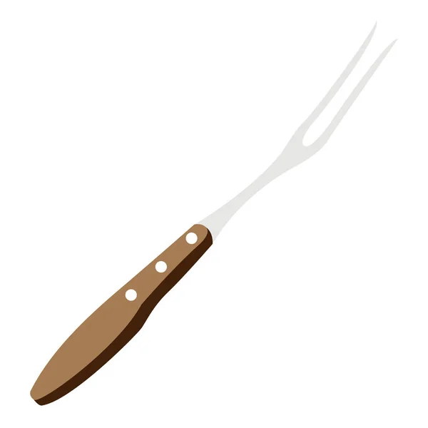 Icona della forchetta isolata — Vettoriale Stock