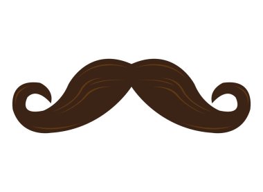 İzole bıyık simgesi