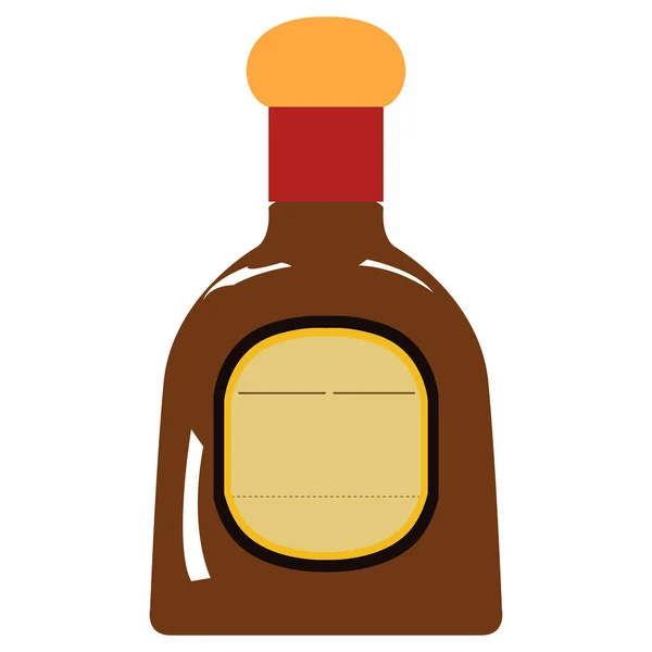 Botol rum yang terisolasi - Stok Vektor