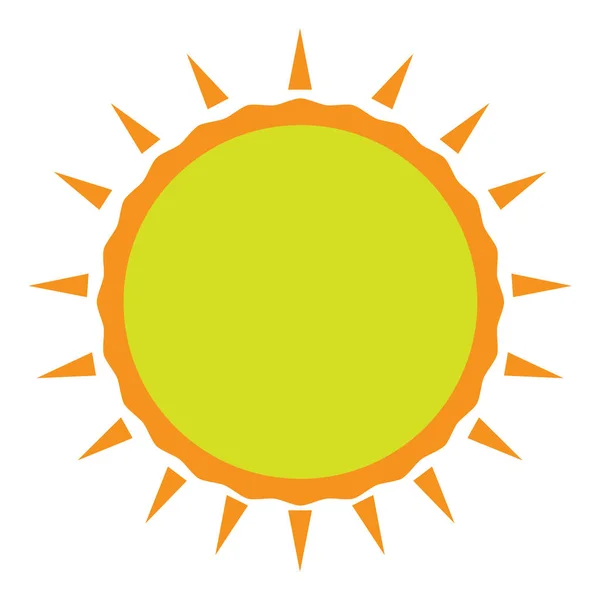 Icono de sol aislado — Vector de stock