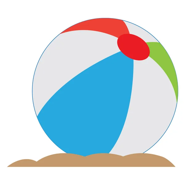Balle de plage isolée — Image vectorielle