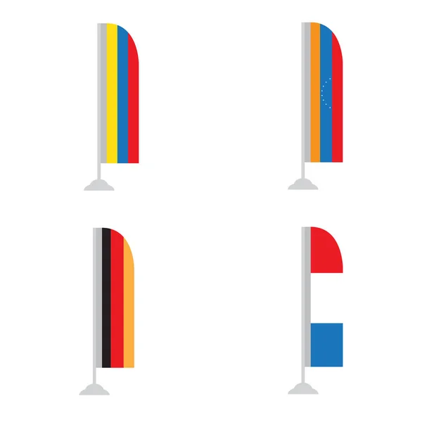 Ensemble de drapeaux — Image vectorielle