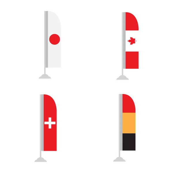 Set of flags — Stock Vector