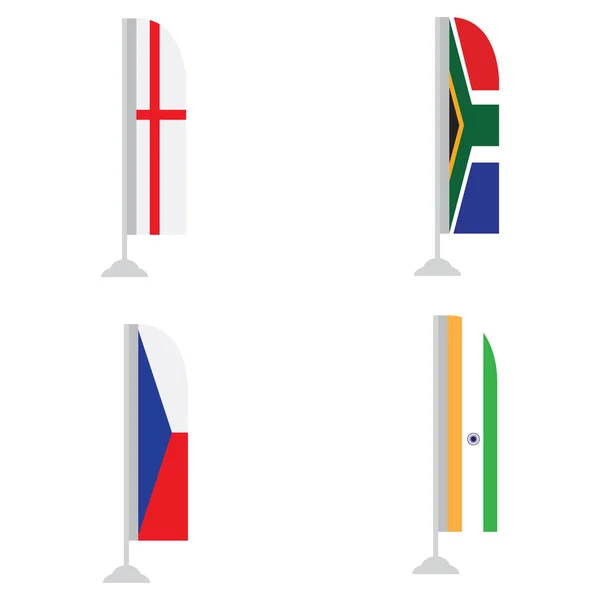 Набор флагов — стоковый вектор
