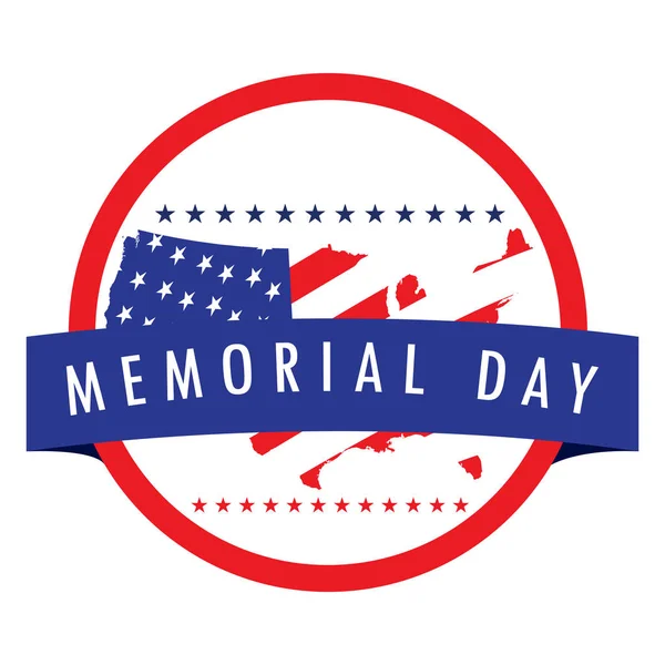 Memorial day label — Stockvector