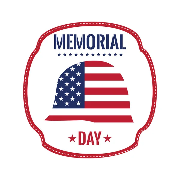 Memorial day label — Stockvector