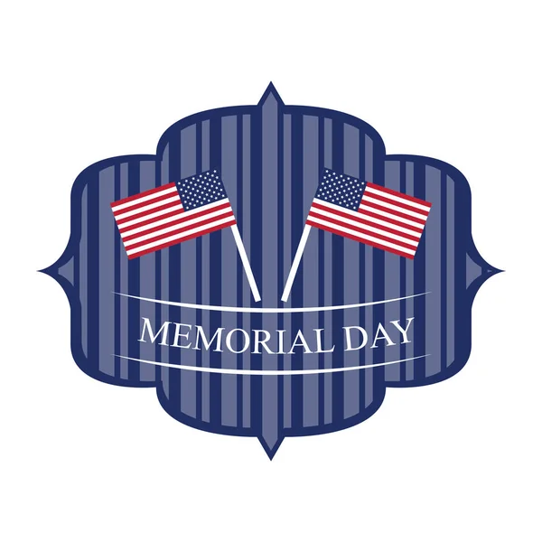 Memorial day label — Stockvector