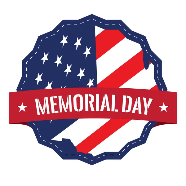 Memorial day label — Stockvector