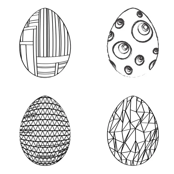 Conjunto de huevos de Pascua — Vector de stock