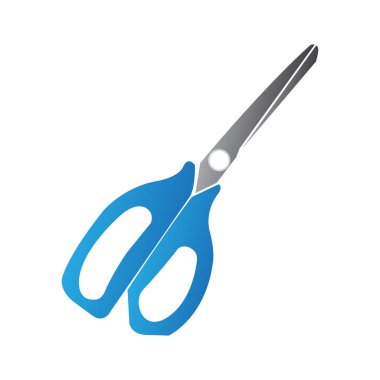 İzole makas illüstrasyon