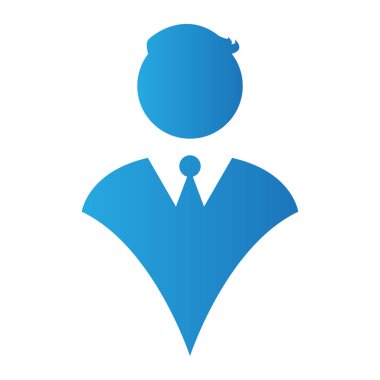 İzole iş adamı siluet