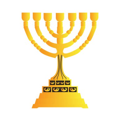 İzole altın şamdan