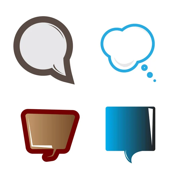 Set of comic speech bubbles — Stock Vector