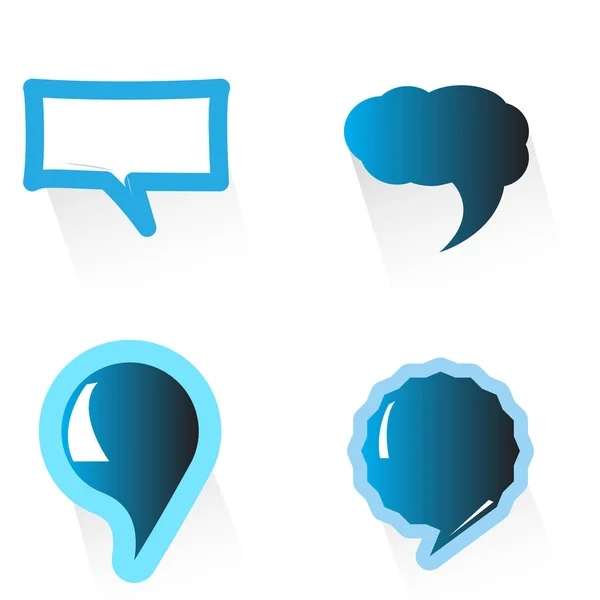 Set of comic speech bubbles — Stock Vector