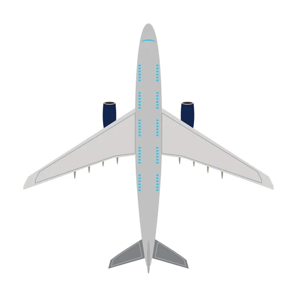 Вид сверху на самолет — стоковый вектор