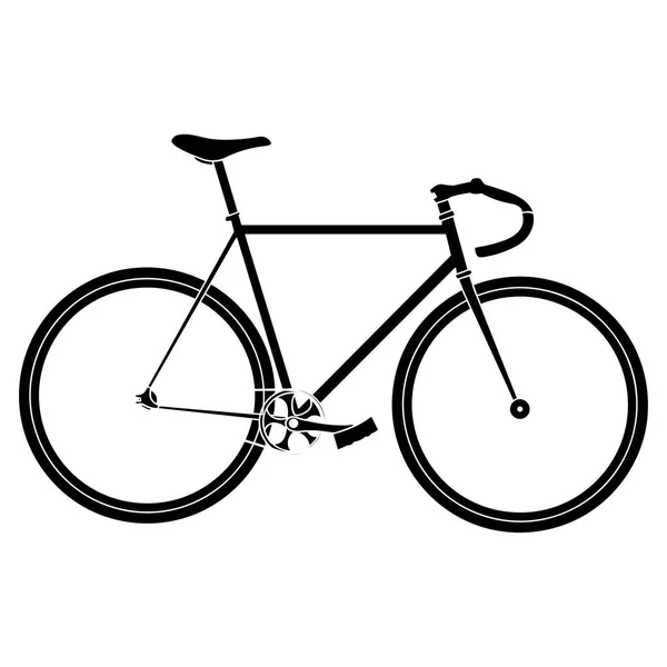 Silueta de bicicleta aislada — Vector de stock